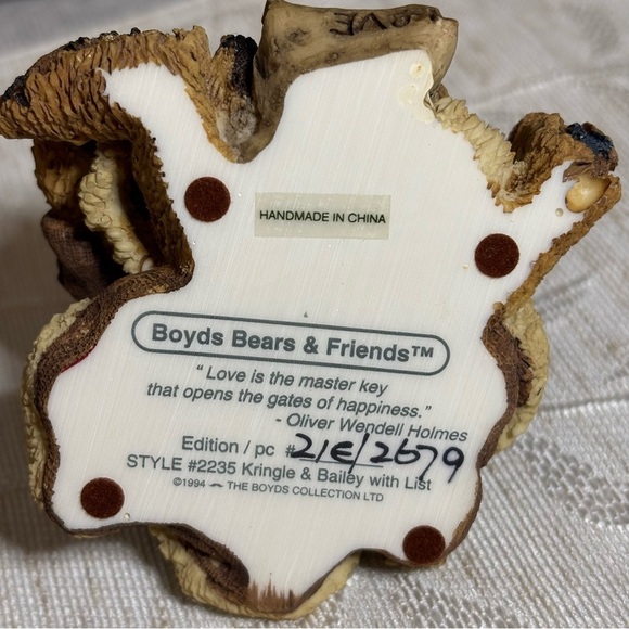 Boyd’s Bears Kringle & Bailey With List 1993 Marked 21E/2679 In Original Box - Picture 7 of 10